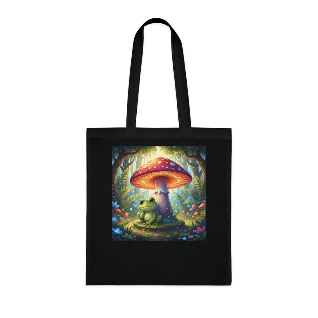 Cute Frog Mushroom Forest Fantasy Art Tote Bag